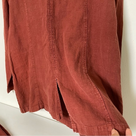 CALIFORNIA THREADS 2 Piece Set Vintage Linen Lagenlook Boho Tunic Pants Made USA - Picture 8 of 16